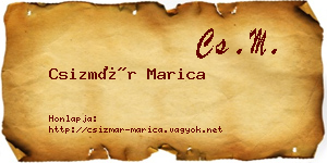 Csizmár Marica névjegykártya